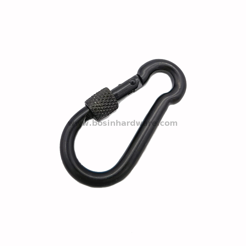  Climbing Black Screw Lock Carabiner Hooks