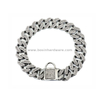 Ultimate Luxury Dog Collars Diamond Metal Cuban Link Chain with Safety Lock