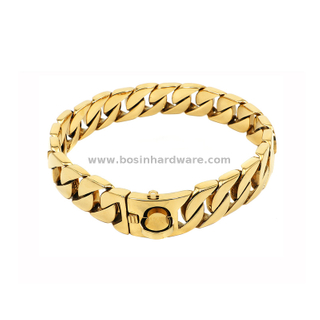 Heavy Duty Gold Stainless Steel Cuban Dog Chain