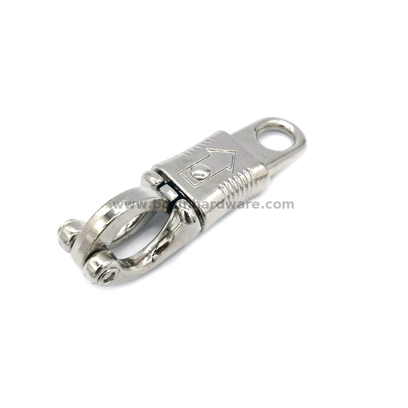 Silver Plated Heavy Duty Metal Panic Snap Hook