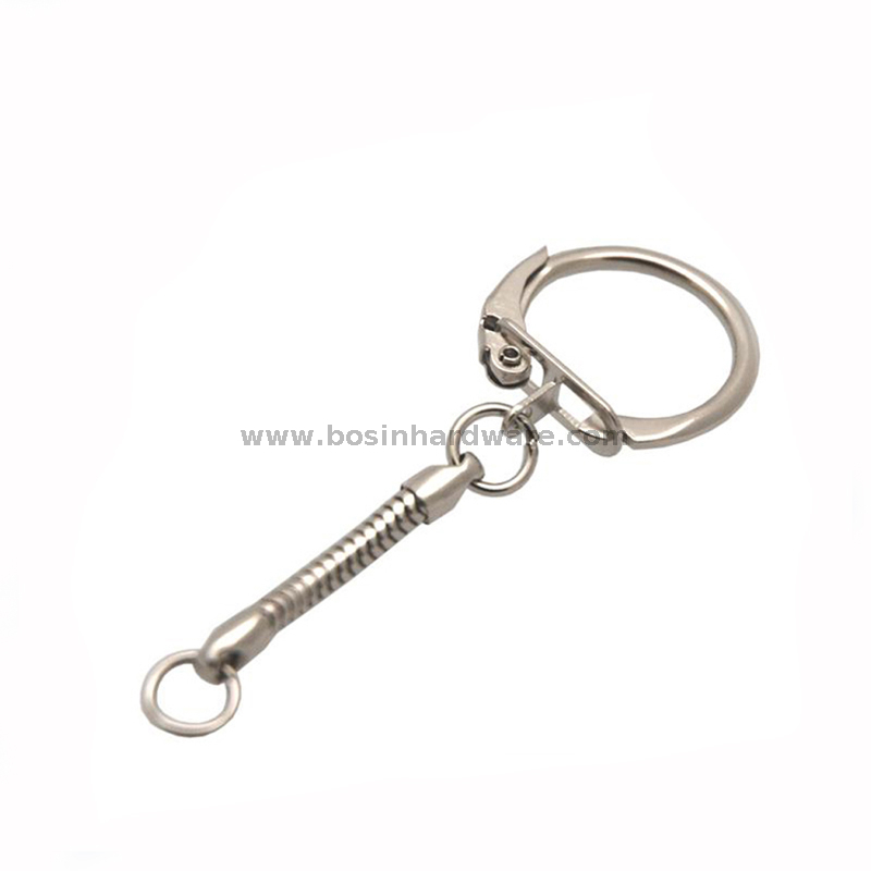  7/8 Inch DIY Lever Side Keychain Accessories with Snake Chain