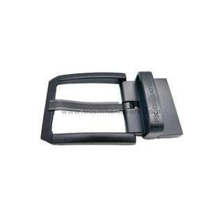 Black Painting Simple Clip Reversible Leather Pin Buckle