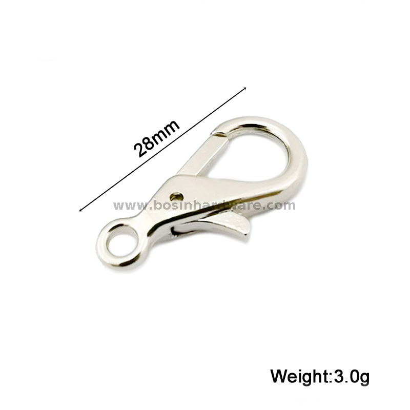 28mm Metal Lobster Shape Snap Hook for Ornament