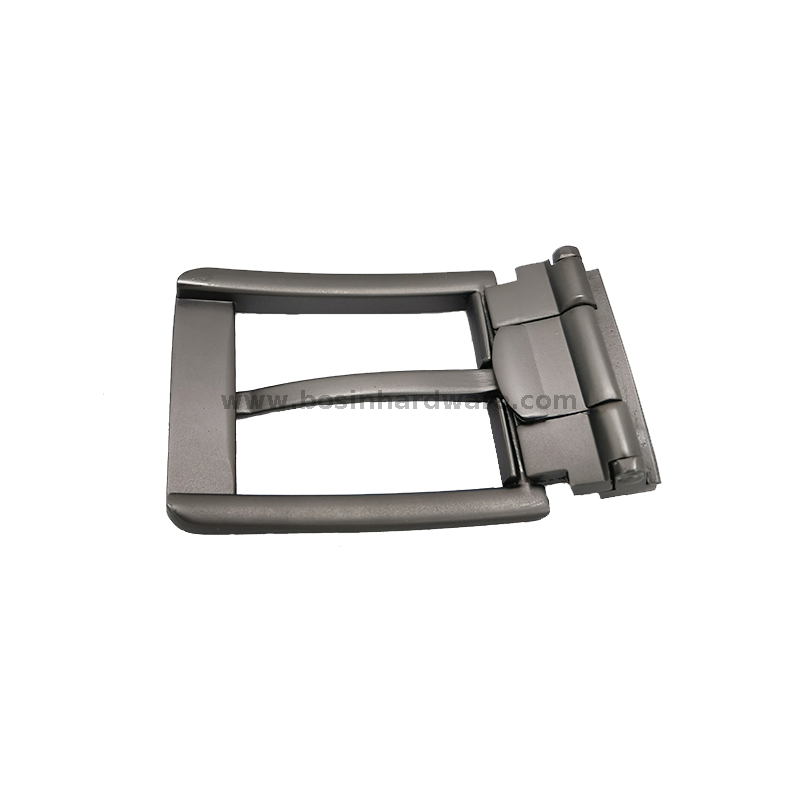  Matte Grey Pin Buckle Business Trouser Strap Leather Belts for Male