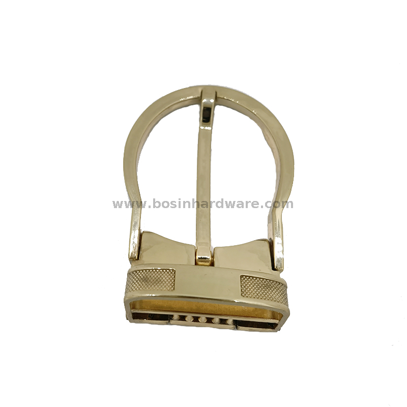 Luxury Gold Round Head Metal Belt Pin Buckle Strap