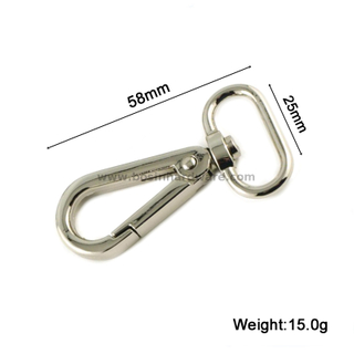 25mm Polished Nickel Lobster Clasps Buckle Snap Swivel Hook