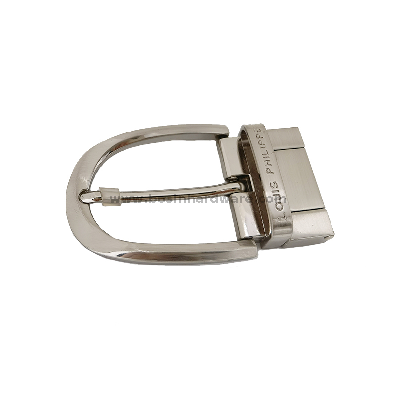 Hot Sell Quality Shiny Metal Reversible Rotating Pin Belt Buckles