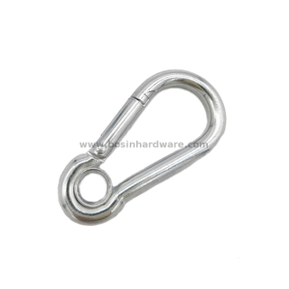  Zinc Plated Carabiner Spring Snap Hook with Eyelet