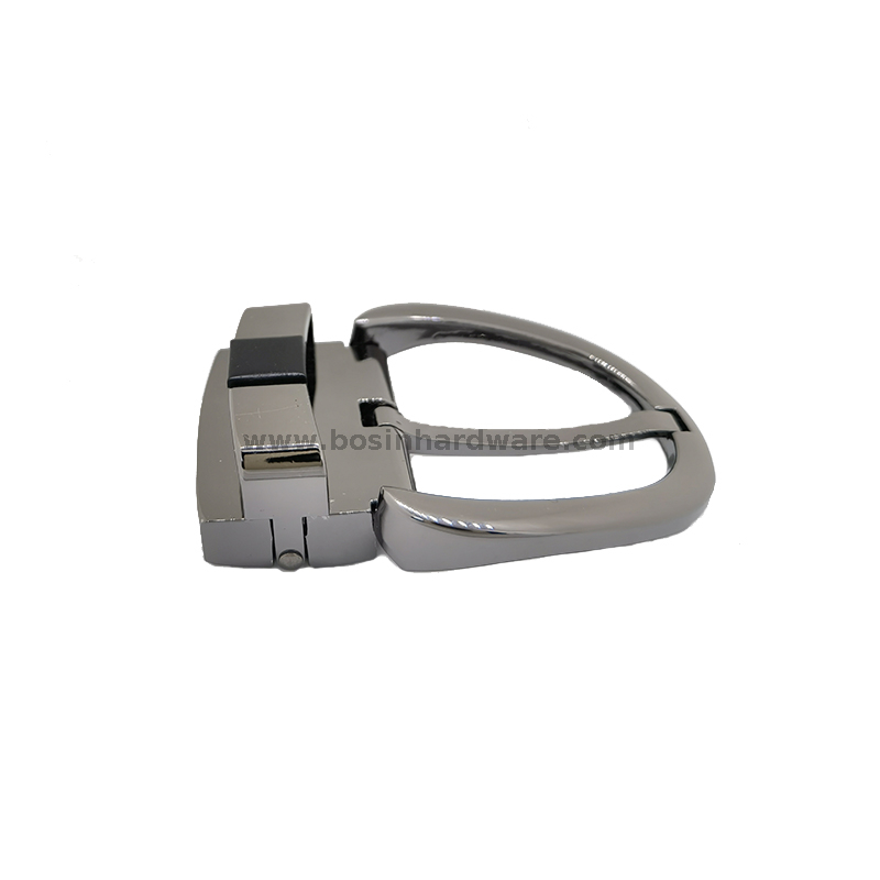 Leather Craft Hardware Pin Brushed Gunmetal Belt Buckle 