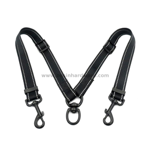 2-Way Coupler Lead Multi Head Nylon Dog Leash 