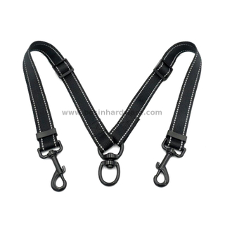 2-Way Coupler Lead Multi Head Nylon Dog Leash 