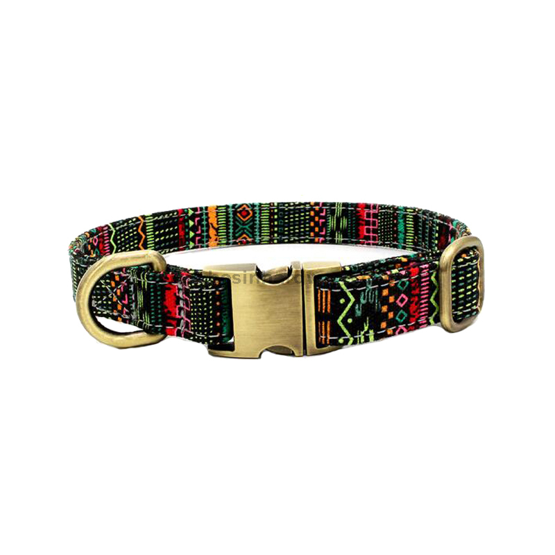 Cool Hip-hop Punk Style Dog Premium Collar with Custom Pattern