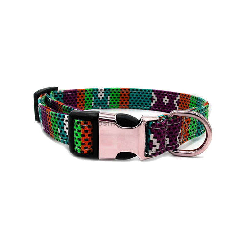 Wholesale Durable Half Metal Buckle Pet Collar