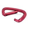 Red Flat Straight Gate Spring Carabiner