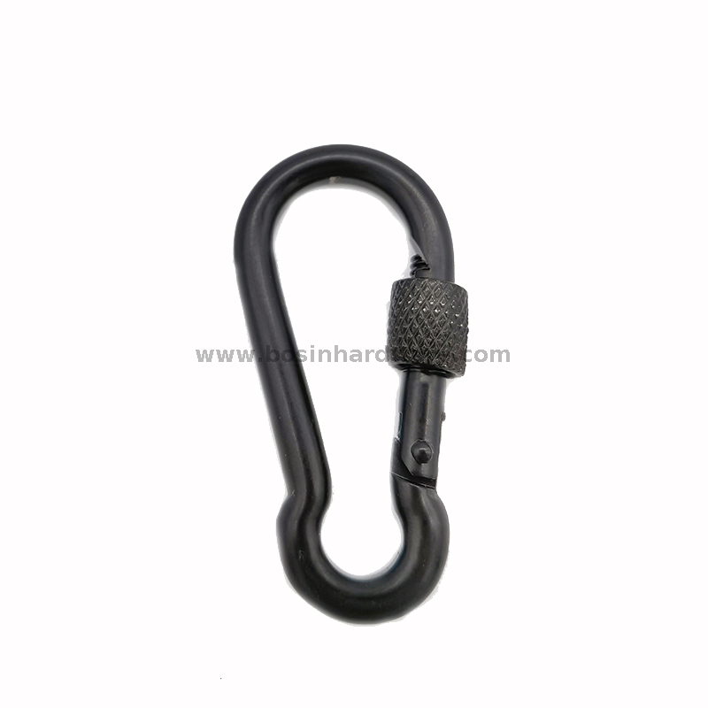  Climbing Black Screw Lock Carabiner Hooks