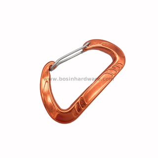  Wholesale 12KN Aluminum Spring Wire Gate Carabiner for Hiking Bag