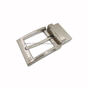 Brush Nickel Belt Hardware Pin Type Reversible Belt Buckle
