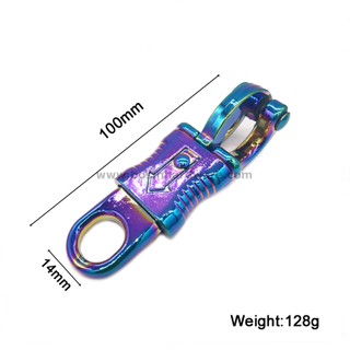 Rainbow Paracord Panic Snap Hook With Fixed-eye