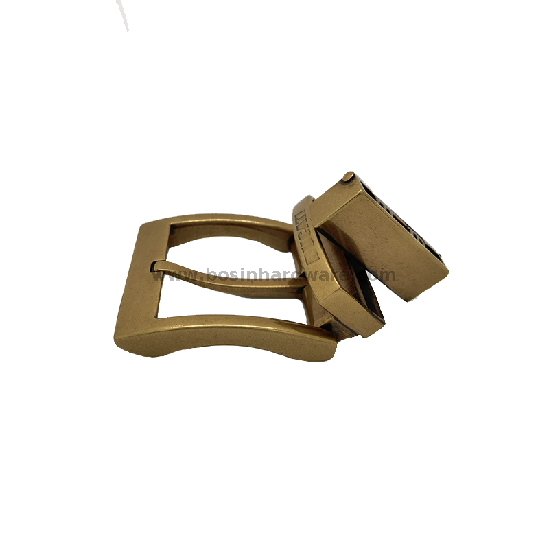 Lusury Antique Gold Metal Reversible Pin Belt Buckle 