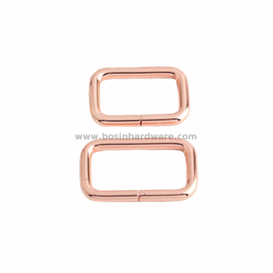 Rose Gold Metal Wire Formed Rectangle Ring Belt Loop