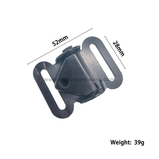 28mm Portable Black Plated Buckle 