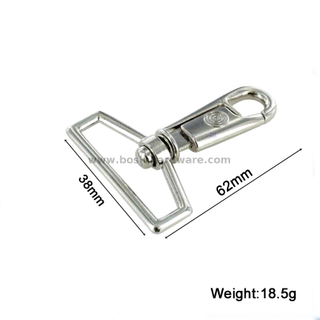 38mm Wide Pentagon Shaped Bag Hardware Metal Bolt Hooks