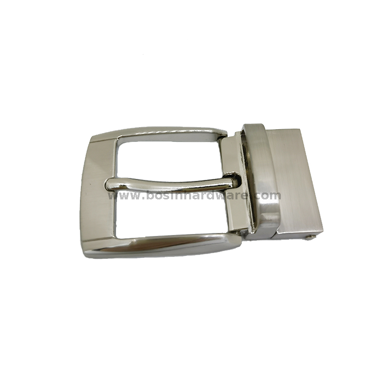 High Quality Glossy Reversilble Pin Metal Belt Buckle for Garment Accessories 