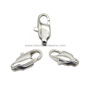 Hot Selling DIY Necklace Components Rectangular Stainless Steel Lobster Claw Clasps 