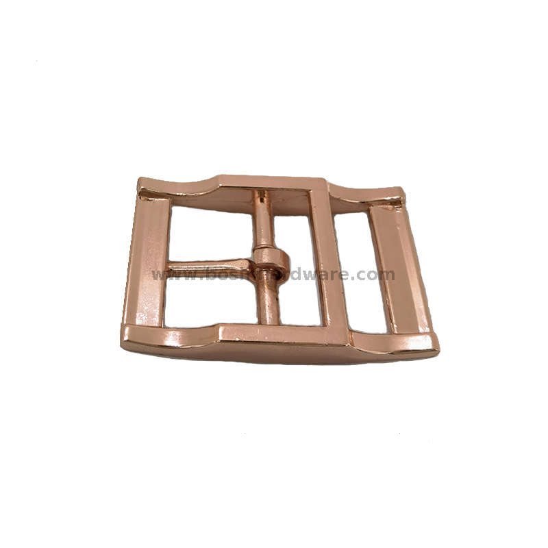 Rosegold Color Double Bar Pin Belt Buckle for Dog Collar