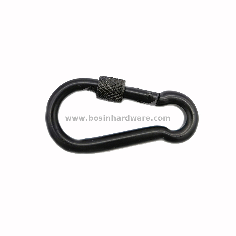  Climbing Black Screw Lock Carabiner Hooks