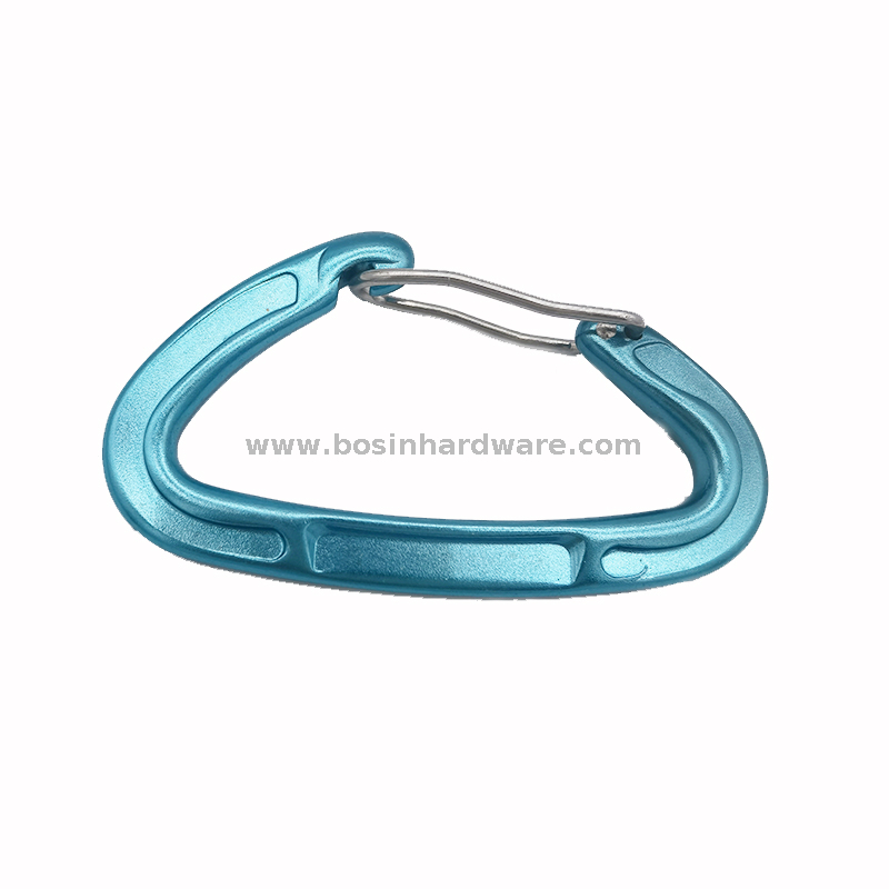 Anodized Blue Aluminum Lite Wire Carabiner for Custom Logo