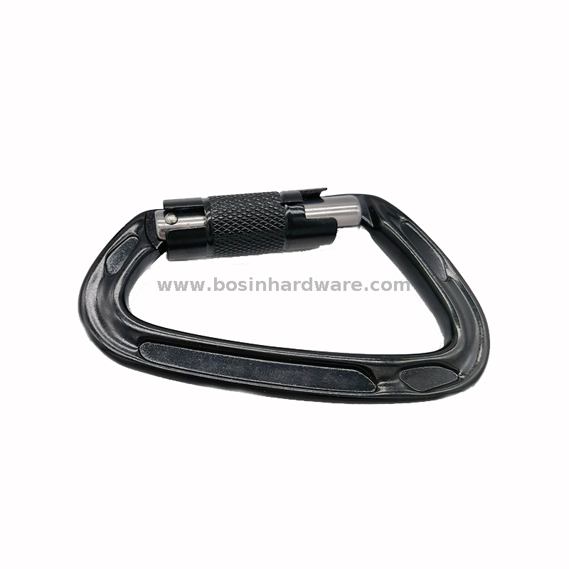 Corrosion Resistant Black Auto Twist Locking Aluminum Carabiner