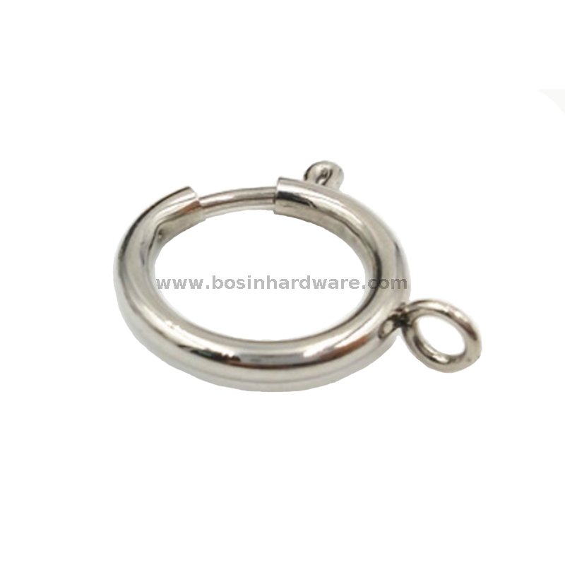 5mm Stainless Steel Jewelry Making Open Ring Round Claw Spring Clasps Hooks 