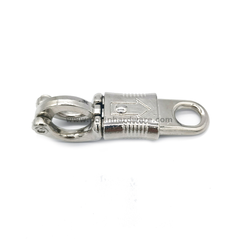 Silver Plated Heavy Duty Metal Panic Snap Hook