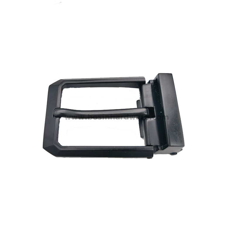  1-1/8 Inch Stylish Rectangle Leather Belts Mens Pin Buckle