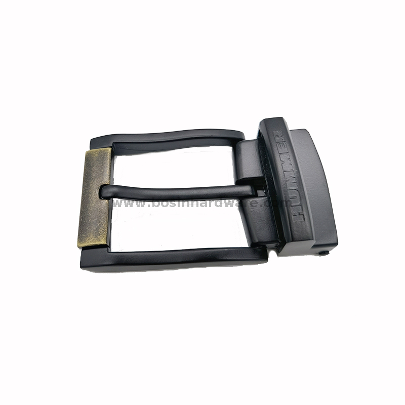Popular Leather Craft Hardware Pin Belt Buckle with Matte Black Plated