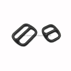 Matte Black Metal Tri-glide Buckle with Smooth Edges