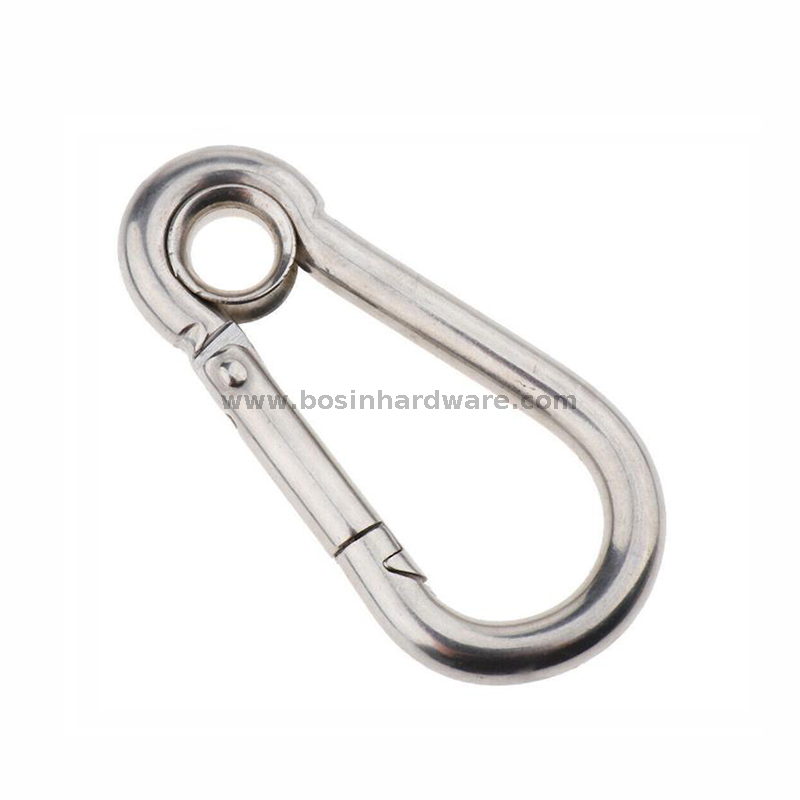 Stainless Steel Carabiner Snap Hook with Eyelet