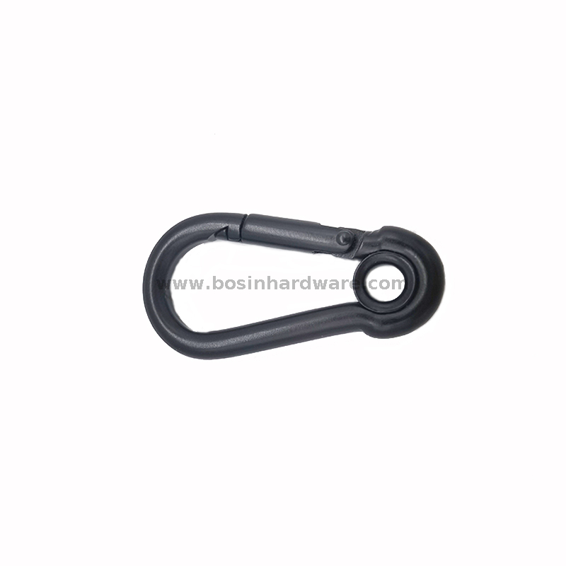Stainless Steel Hammock Black Carabiner Hook with Eyelet
