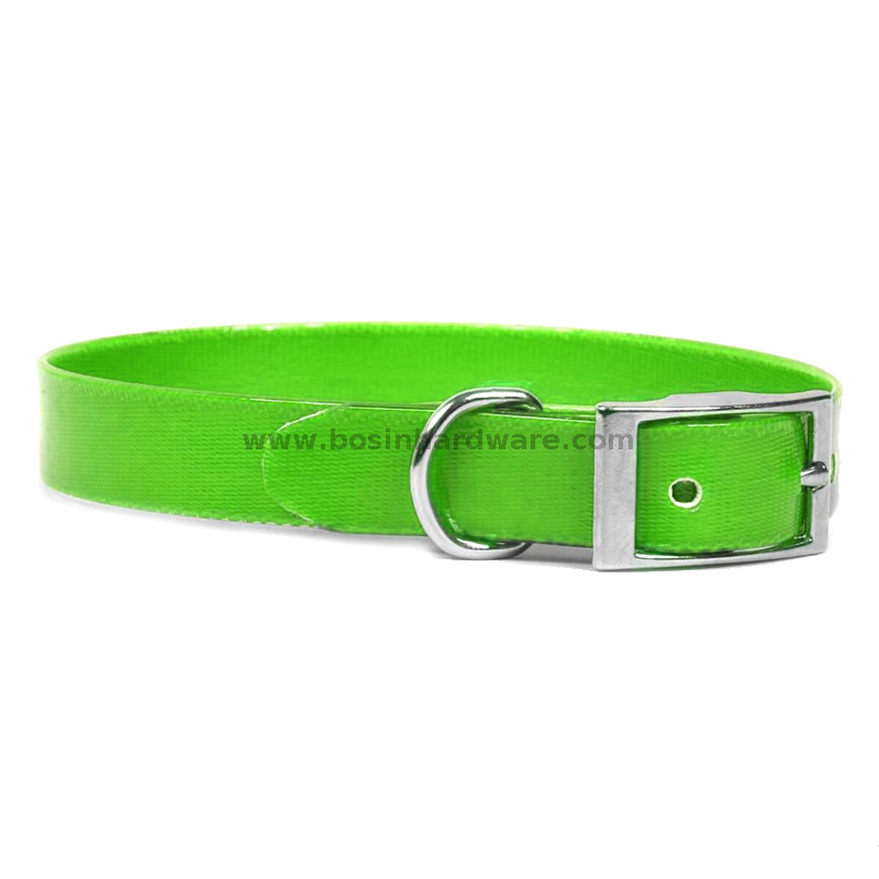 Easy To Clean PVC Coated Waterproof Pet Collar with Pin Buckle