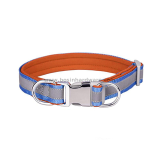 Orange And Blue Color Comfort Reflective Dog Collars 