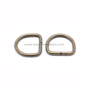 Heavy Duty Autique Brass Pet Collar Fittings Metal D Rings