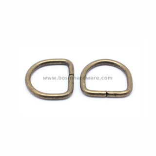 Heavy Duty Autique Brass Pet Collar Fittings Metal D Rings