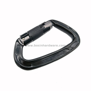 Corrosion Resistant Black Auto Twist Locking Aluminum Carabiner