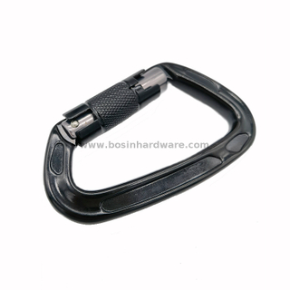 Corrosion Resistant Black Auto Twist Locking Aluminum Carabiner