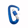 Blue Safety Screw Lock Strength Aluminum Alloy Carabiner