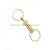 Polished Gold Minute Key Pull Apart Keyring Keychain