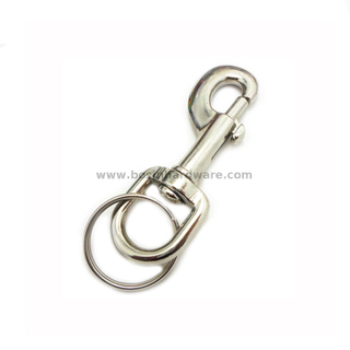 High Quality Nickel Metal Snap Clip Keychains