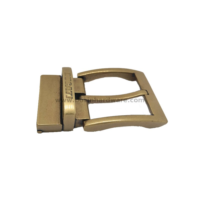 Lusury Antique Gold Metal Reversible Pin Belt Buckle 