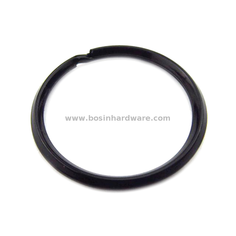 33mm Black Plated Hardware Metal Keyring Split Ring